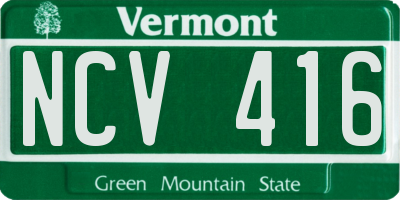 VT license plate NCV416