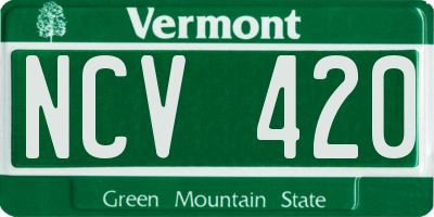 VT license plate NCV420