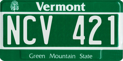 VT license plate NCV421
