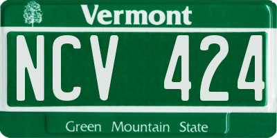 VT license plate NCV424