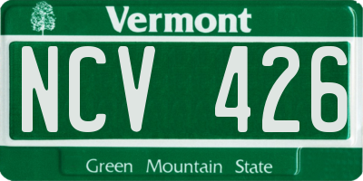 VT license plate NCV426