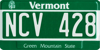 VT license plate NCV428