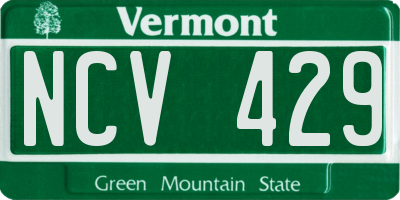 VT license plate NCV429
