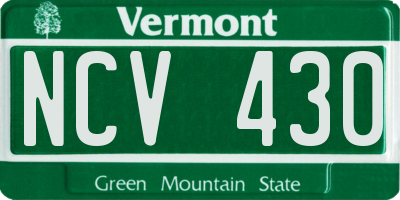 VT license plate NCV430