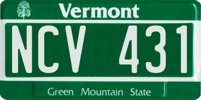 VT license plate NCV431
