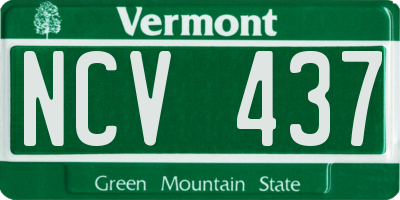 VT license plate NCV437