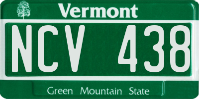 VT license plate NCV438