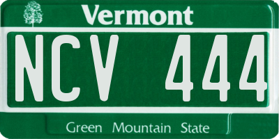 VT license plate NCV444