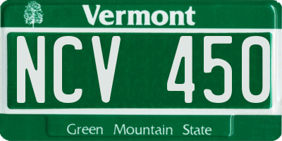 VT license plate NCV450