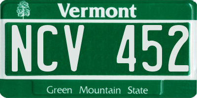VT license plate NCV452