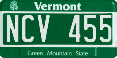 VT license plate NCV455
