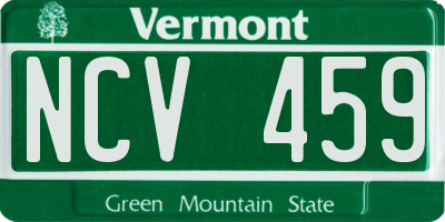 VT license plate NCV459