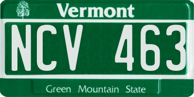 VT license plate NCV463