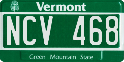 VT license plate NCV468