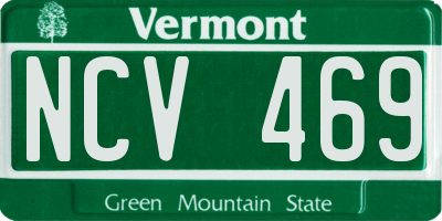 VT license plate NCV469