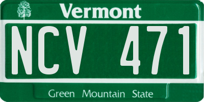 VT license plate NCV471