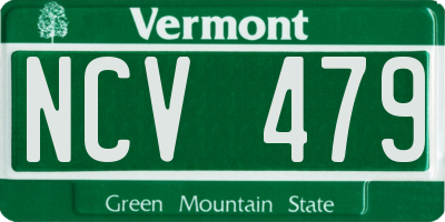 VT license plate NCV479