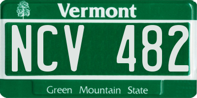 VT license plate NCV482