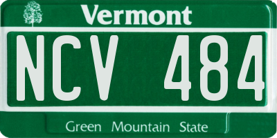 VT license plate NCV484