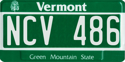 VT license plate NCV486