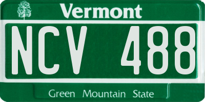 VT license plate NCV488
