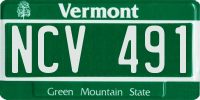 VT license plate NCV491