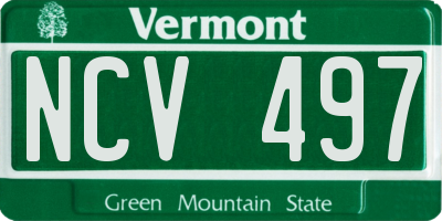 VT license plate NCV497