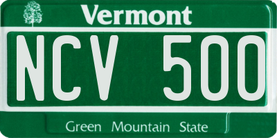 VT license plate NCV500
