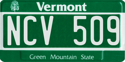 VT license plate NCV509