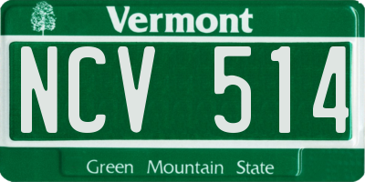 VT license plate NCV514