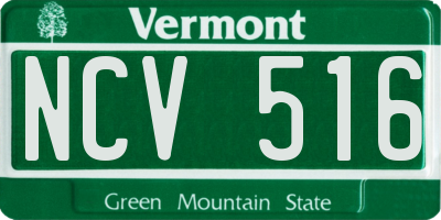 VT license plate NCV516