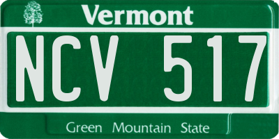VT license plate NCV517