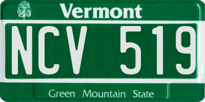 VT license plate NCV519