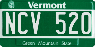 VT license plate NCV520