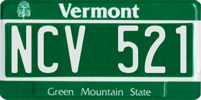 VT license plate NCV521