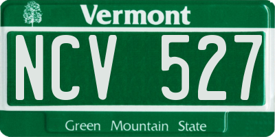 VT license plate NCV527