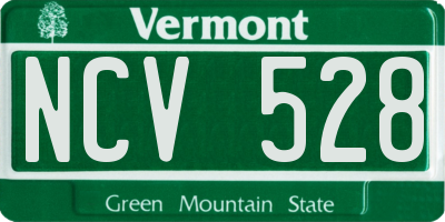 VT license plate NCV528