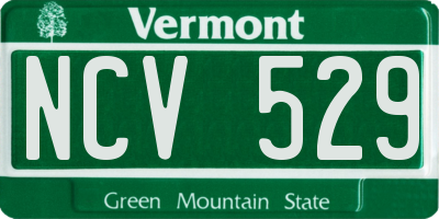 VT license plate NCV529