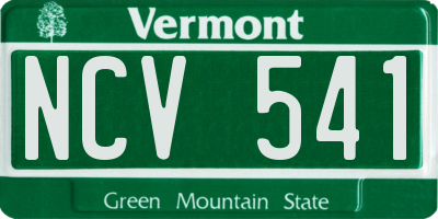 VT license plate NCV541