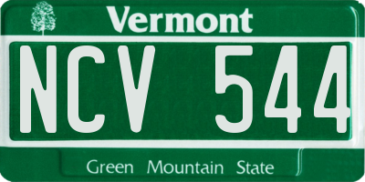VT license plate NCV544