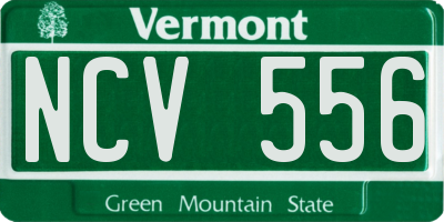VT license plate NCV556
