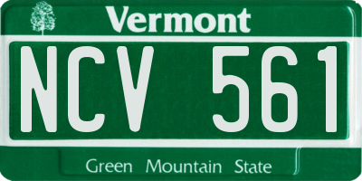 VT license plate NCV561