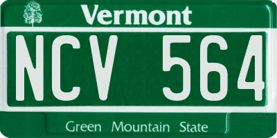 VT license plate NCV564