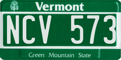 VT license plate NCV573
