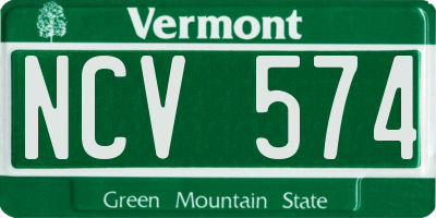 VT license plate NCV574