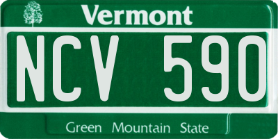 VT license plate NCV590
