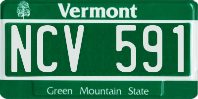 VT license plate NCV591