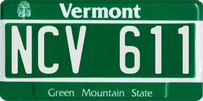 VT license plate NCV611