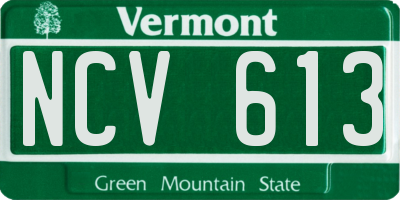 VT license plate NCV613