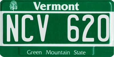 VT license plate NCV620